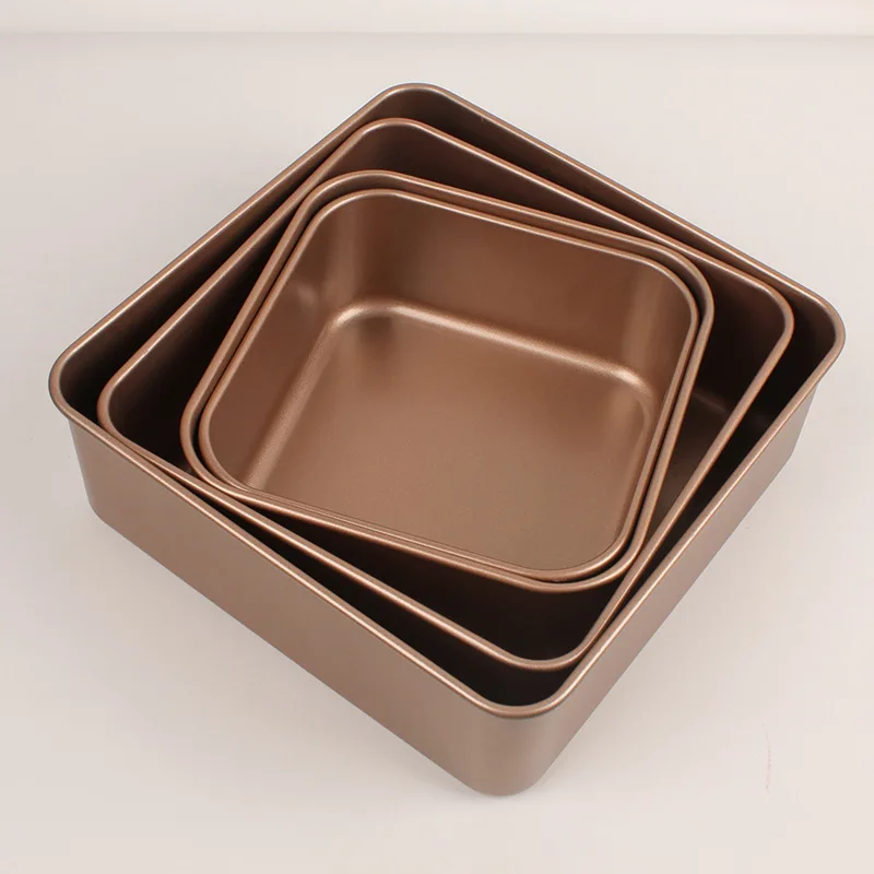 

6/7/8/9 Inch Cake Baking Pan Square Non-Stick Cheesecake Oven Mold Heat-Resistant Cookie Home Kitchen DIY Tray Bakeware Tools