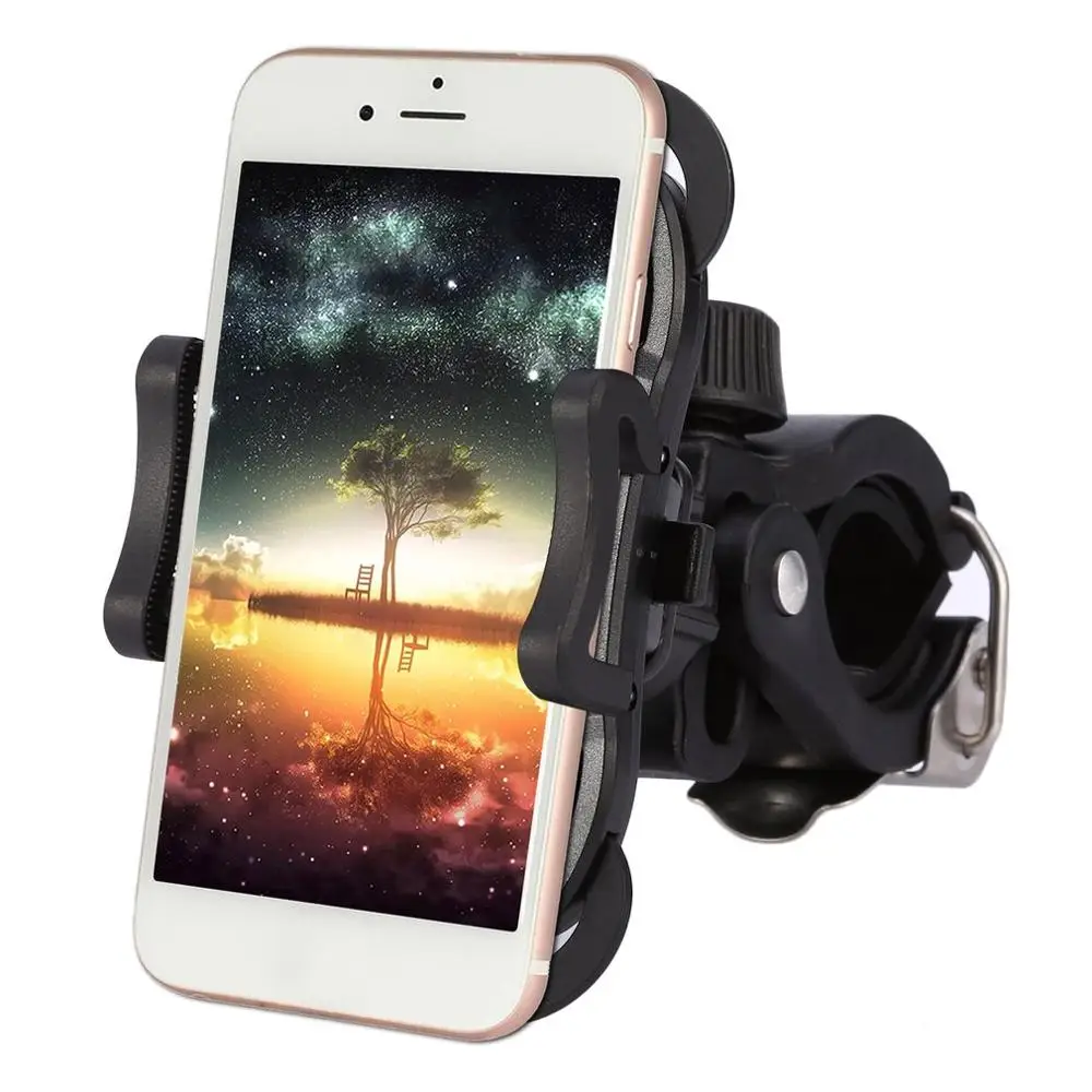 

S09A Universal 360 Degree Rotation Bike and Bicycle Motorcycle Handlebar Mount Holder Phone Holder With Support Stand
