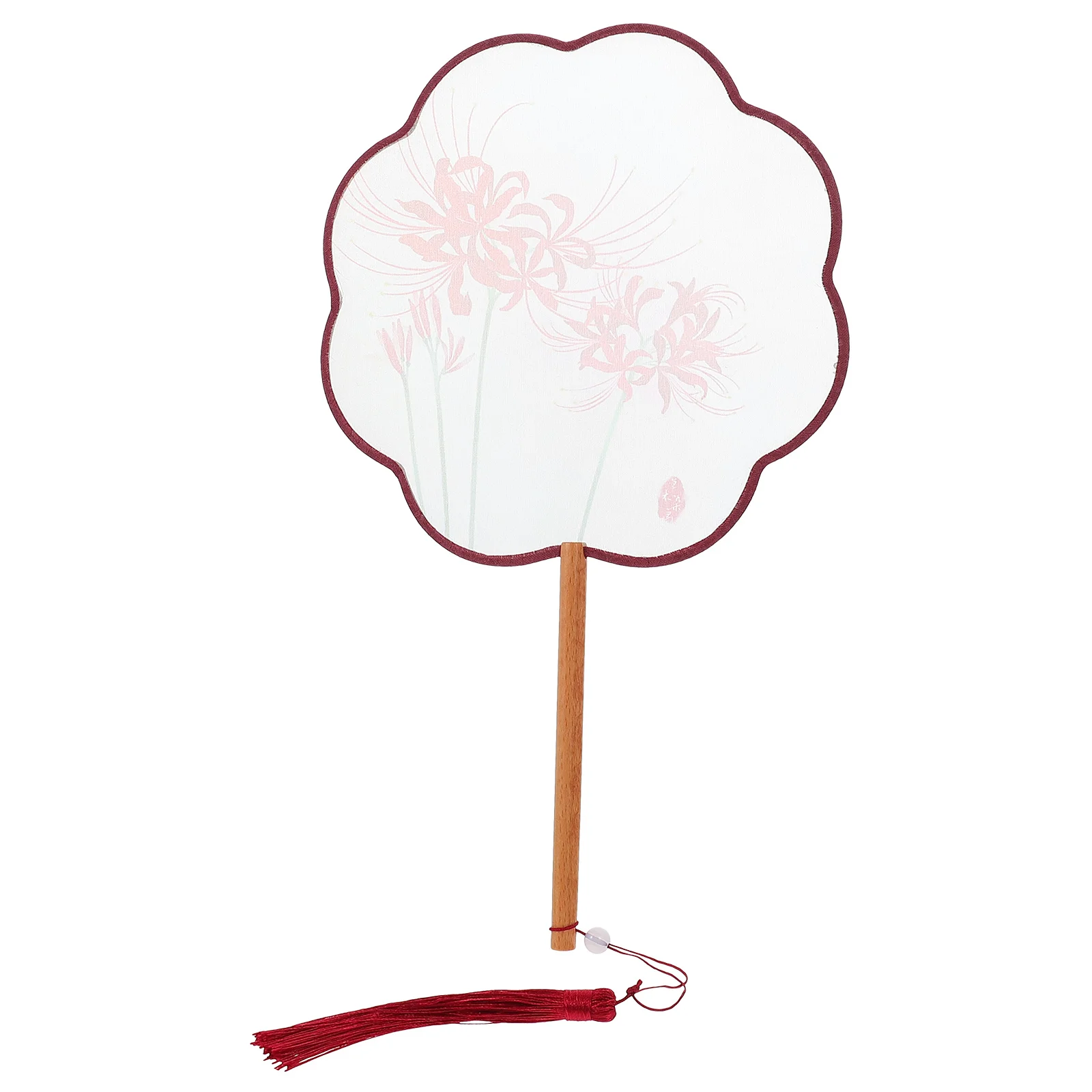 

Fan Hand Chinese Silk Round Circular Dance Handheld Embroidery Summer Costume Paddle Ancient Decorative Handlebellyfu Boutique