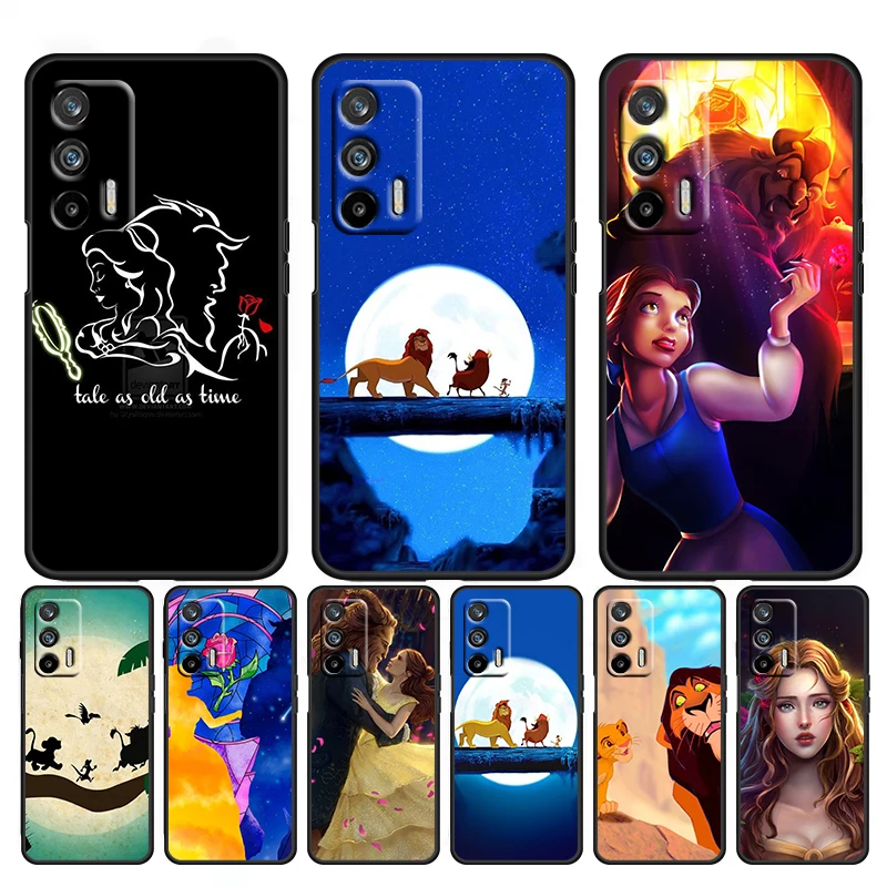 

Disney Beauty Beast Cute For OPPO Reno 9 8 7Z 6 5 4Z 2Z Lite Pro SE Neo 4G 5G Silicone Soft Black Phone Case