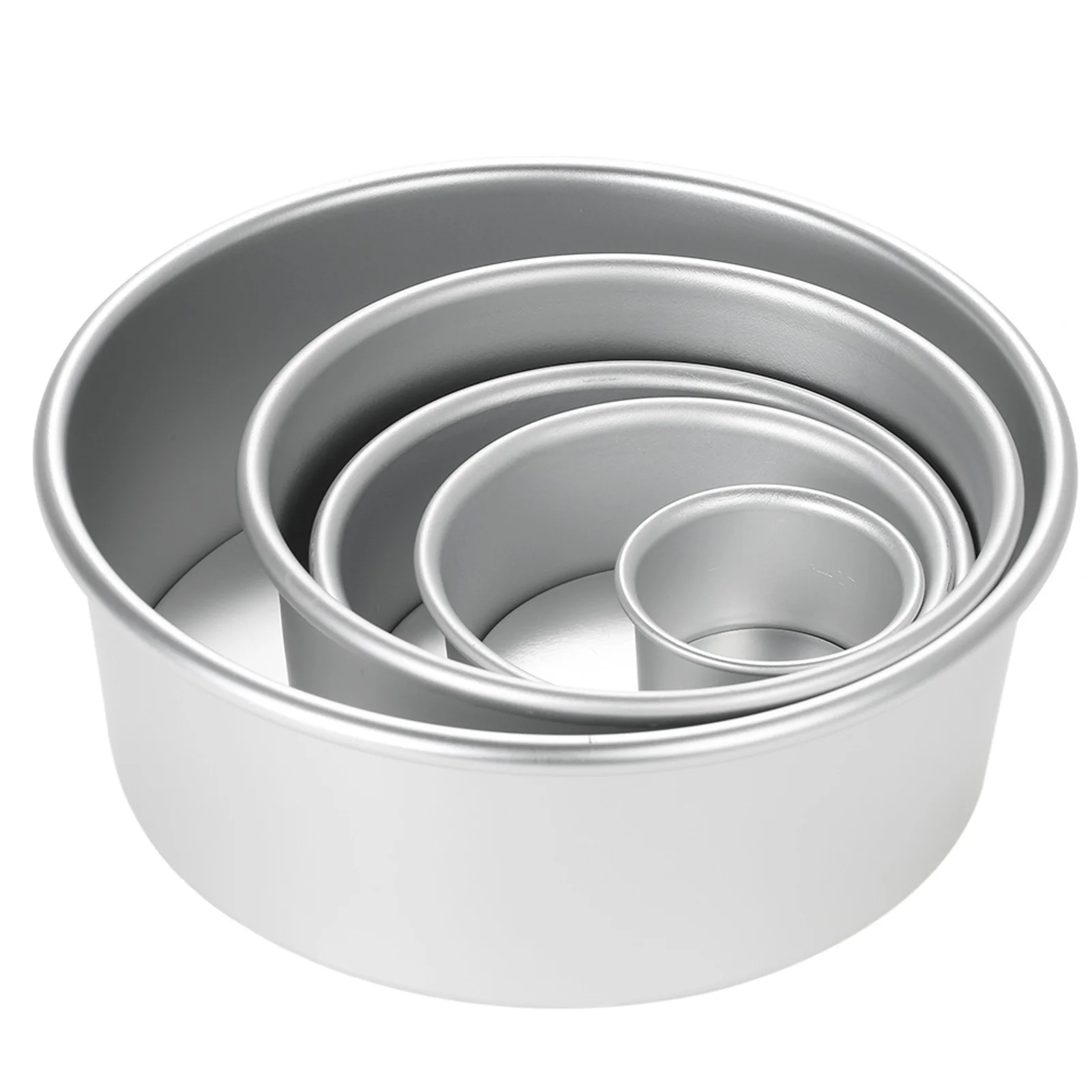 

2/4/6/8 Inch Round Cake Pan Set Baking Tools Cake Molds With Removable Bottom Alloy Chiffon Cake Mold/Mould Set 5pcs Cakes Tins