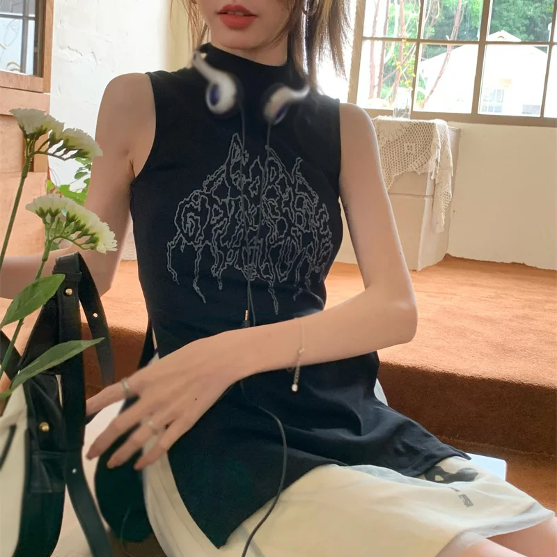 Женский жилет с круглым вырезом базовая майка без рукавов топы майки женская