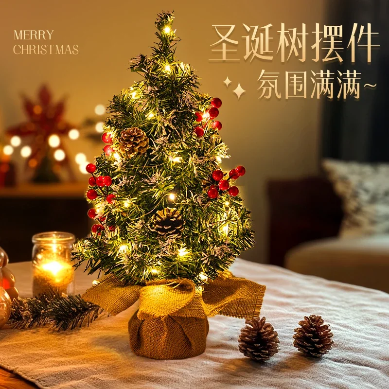 Рождественские украшения настольные елочные атмосферный реквизит фотоночные