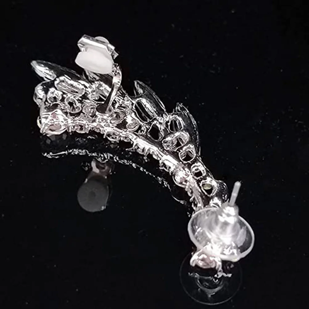 1 Pair Dainty Womens Ear Jewelry Clip On Earrings Rhinestone Earrings Ear Cuff Earrings Statement Earrings