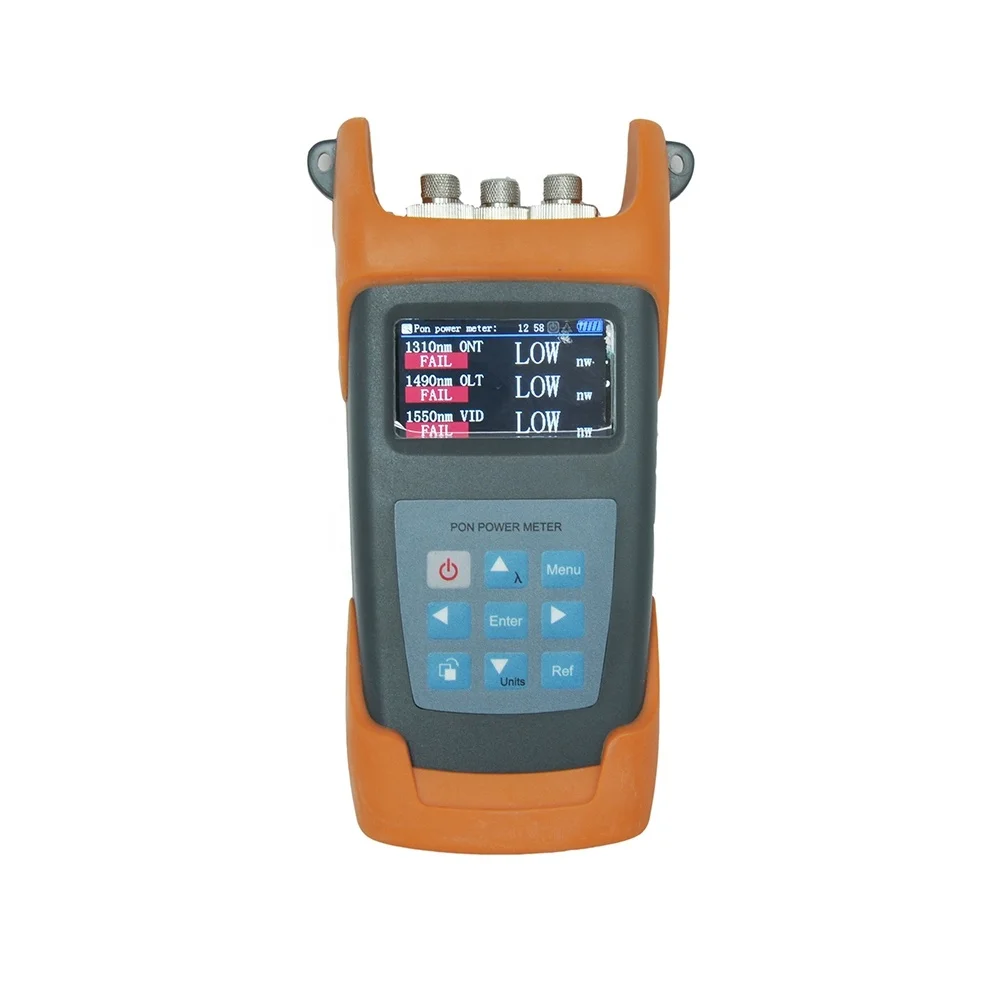 

FC/SC/ST Interchangeable Handheld PON Optical Power Meter SM FTTX UT FC/SC/ST Interchangeable/2.5 Universal Adapter -10~60 1.