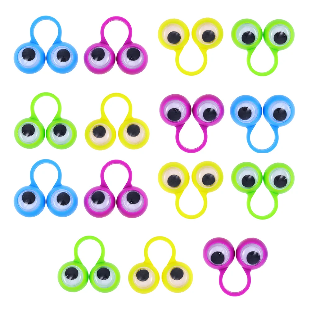 

15 Pcs Small Toy Glasses Ring Child Halloween Toys Christmas Stocking Stuffer Plastic Eyes Finger Puppets