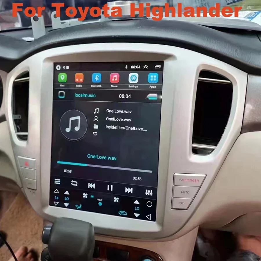 

12.1 Inch Android Car Multimedio Player For Toyota Highlander Kluger 2001-2007 Tesla Screen GPS Navigation Head Unit Carplay 4G