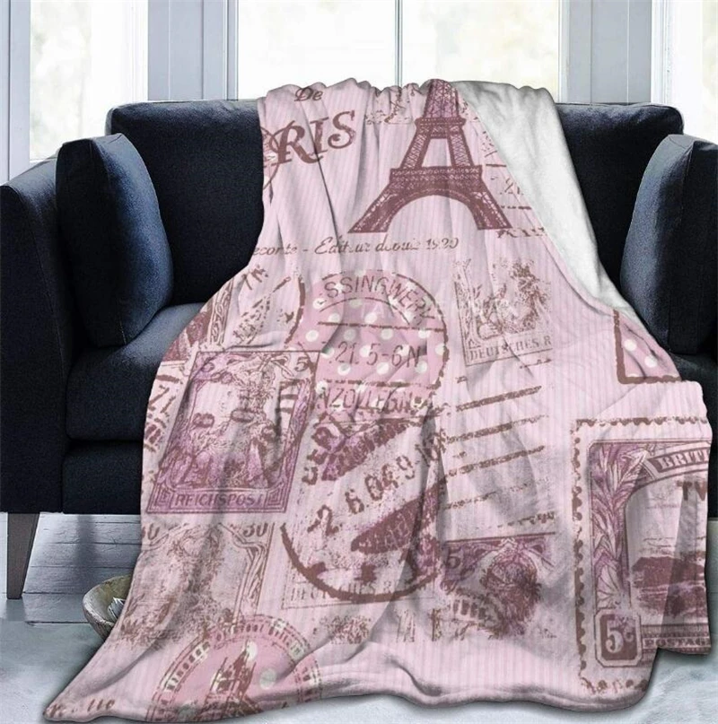 Одеяло из шерпы дикого оленя плюшевое покрывало 3D для кровати дивана пикника