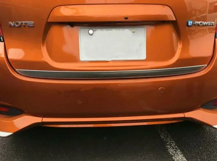 

Накладка на дверную ручку заднего багажника из нержавеющей стали для Nissan Note E12 E-power 2016-2019, накладка на задние ворота, облицовка, молдинг, Стай...