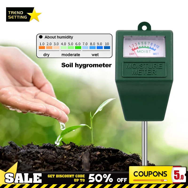 

Realmote Single Needle Soil Moisture Meter Flower Gardening Detection Tool Soil Moisture Meter Square Head Detector