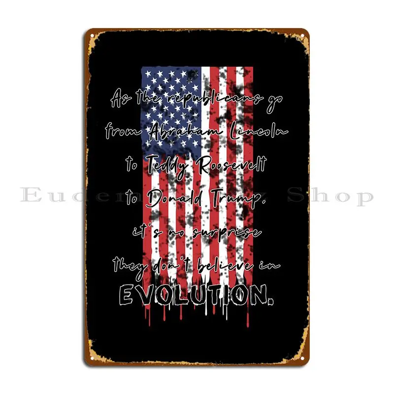 

Металлический плакат-демократ с рисунком ржавого кинотеатра, жестяной рекламный плакат на заказ