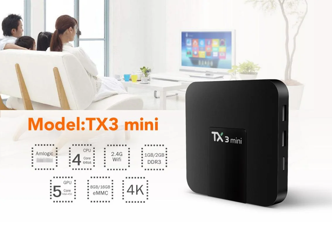 ТВ-приставка TX3 Mini Smart TV Box 4K Android 10 0 Allwinner H313 3D Set Top H.265 2 4G 5G wifi двухдиапазонный
