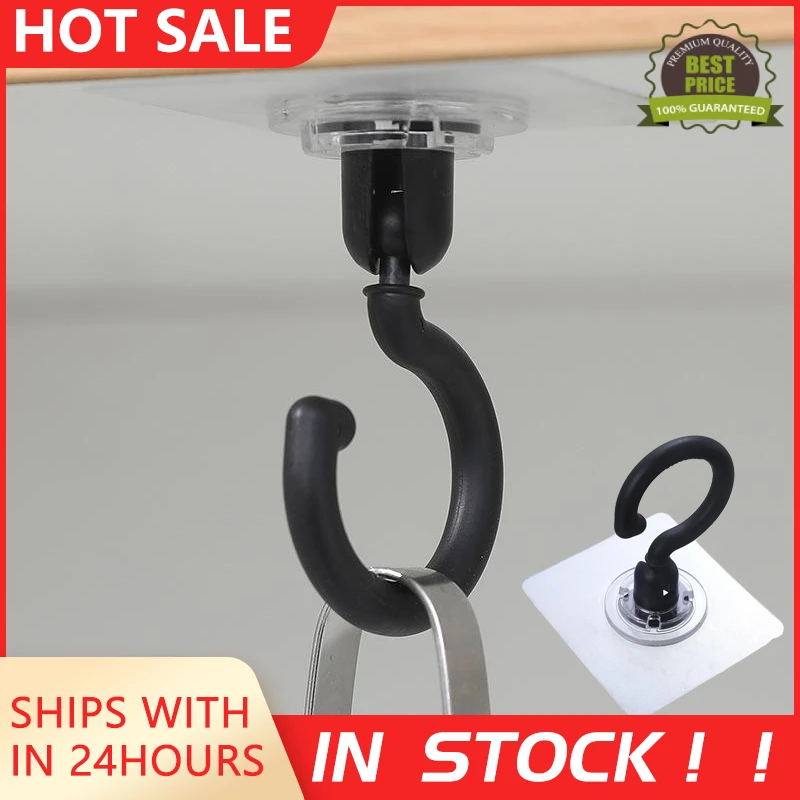 

1/3/5 Pcs Transparent Hangers Self Adhesive Wall Hooks Storage Holders In Bathroom Kitchen Stick On Door Hooks For Keys Towels