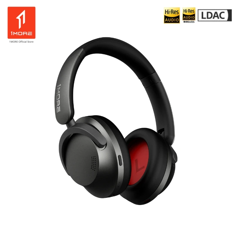 1MORE SonoFlow Полноразмерные Накладные наушники, Hi-Res LDAC AAC, ANC 12 Music EQ, аккумулятор 70H, подключение 2 устройств, 5 микрофонов