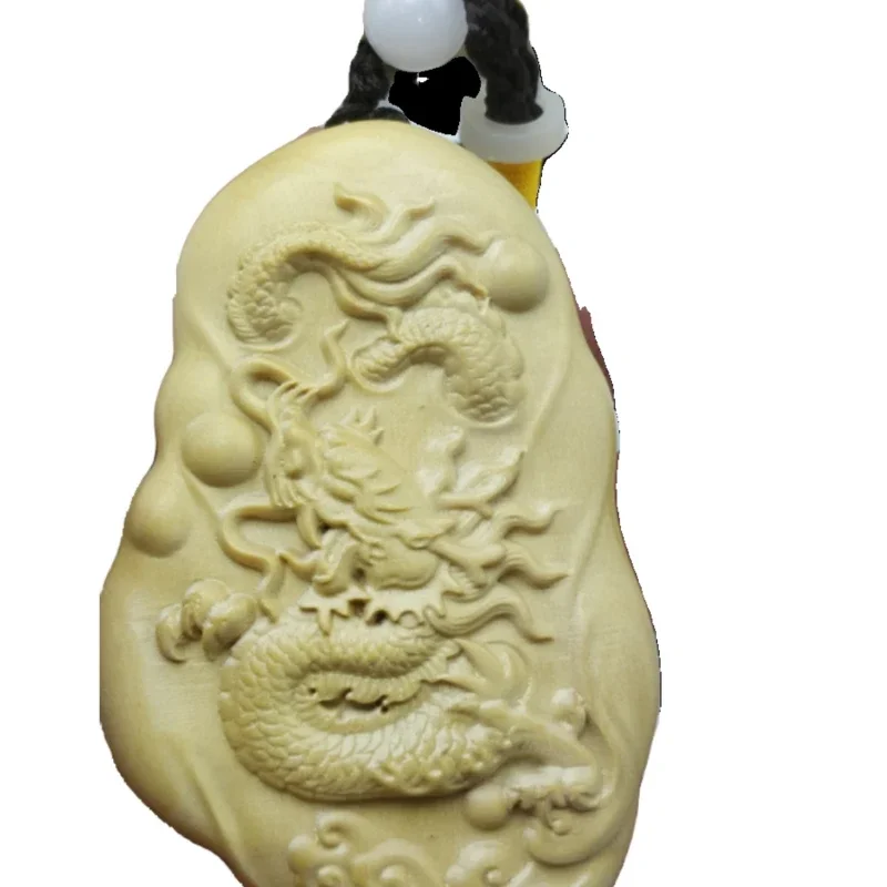 

Lobular boxwood carving 12 zodiac pendant Solid wood pendant for men and women a xiao double carving handicraft home decor