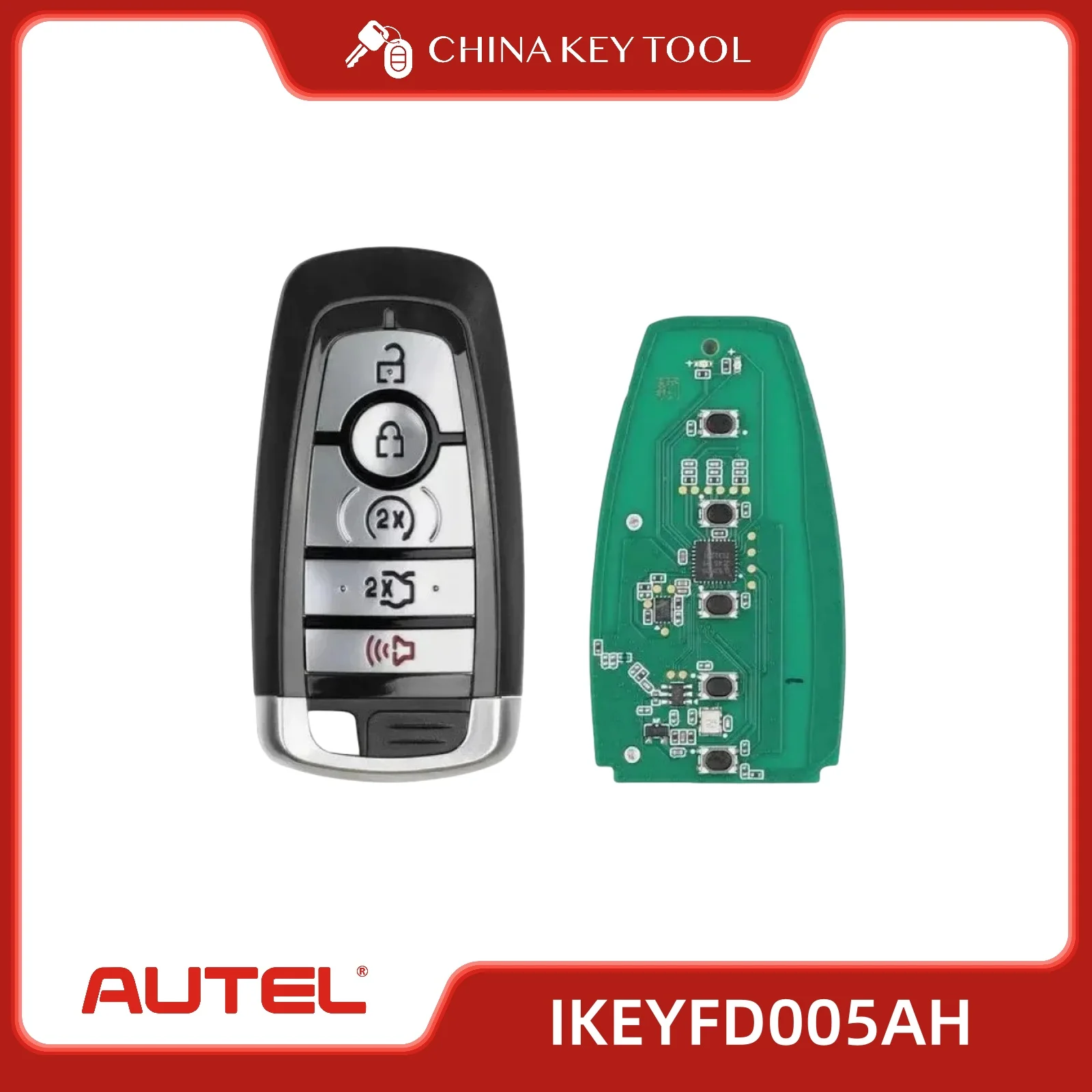 

1 шт. AUTEL IKEY FD005AH универсальный смарт-ключ IKEYFD005AH 5 кнопок 868/902 МГц для смарт-ключа Autel для KM100 IM508 IM608 KM100E