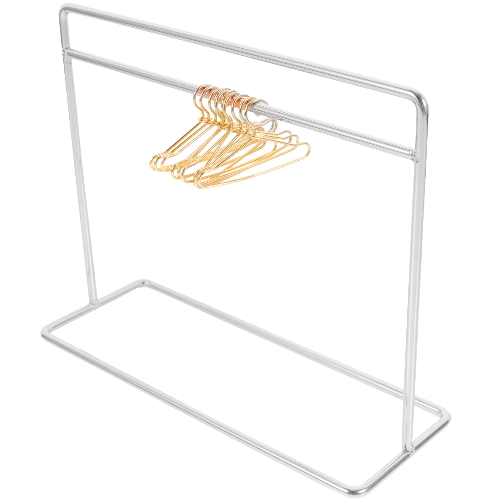 

Doll Clothes Rack Hangers Set Mini Garment Rack Doll Dress Hangers Metal Doll Wardrobe Furniture Accessories Kids