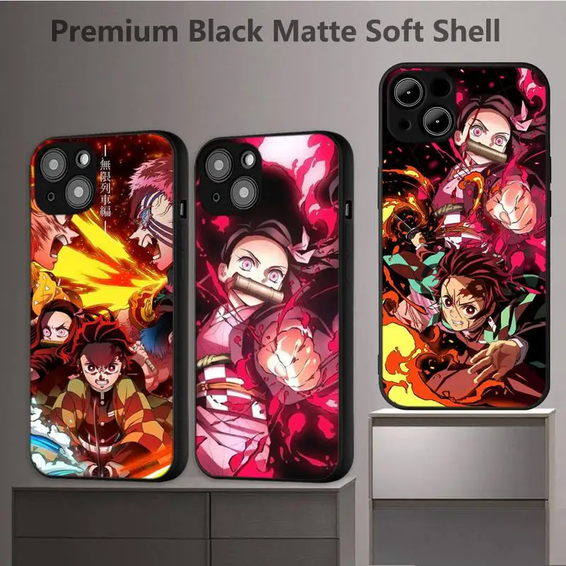 

Demon Slayer Kamado Tanjirou Nezuko anime Phone Case For iphone 11 13 12 14 x xs xr pro max mini