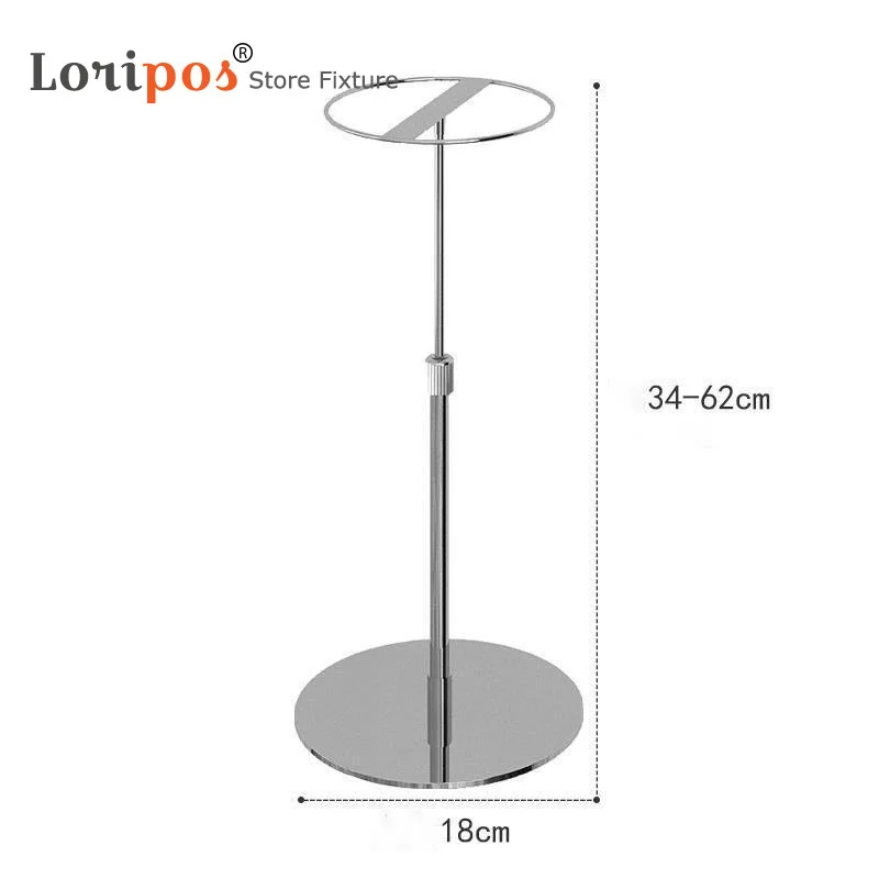

Clothing Shop Window Decoration High Hat Rack Adjustable Height Scarf Display Stand