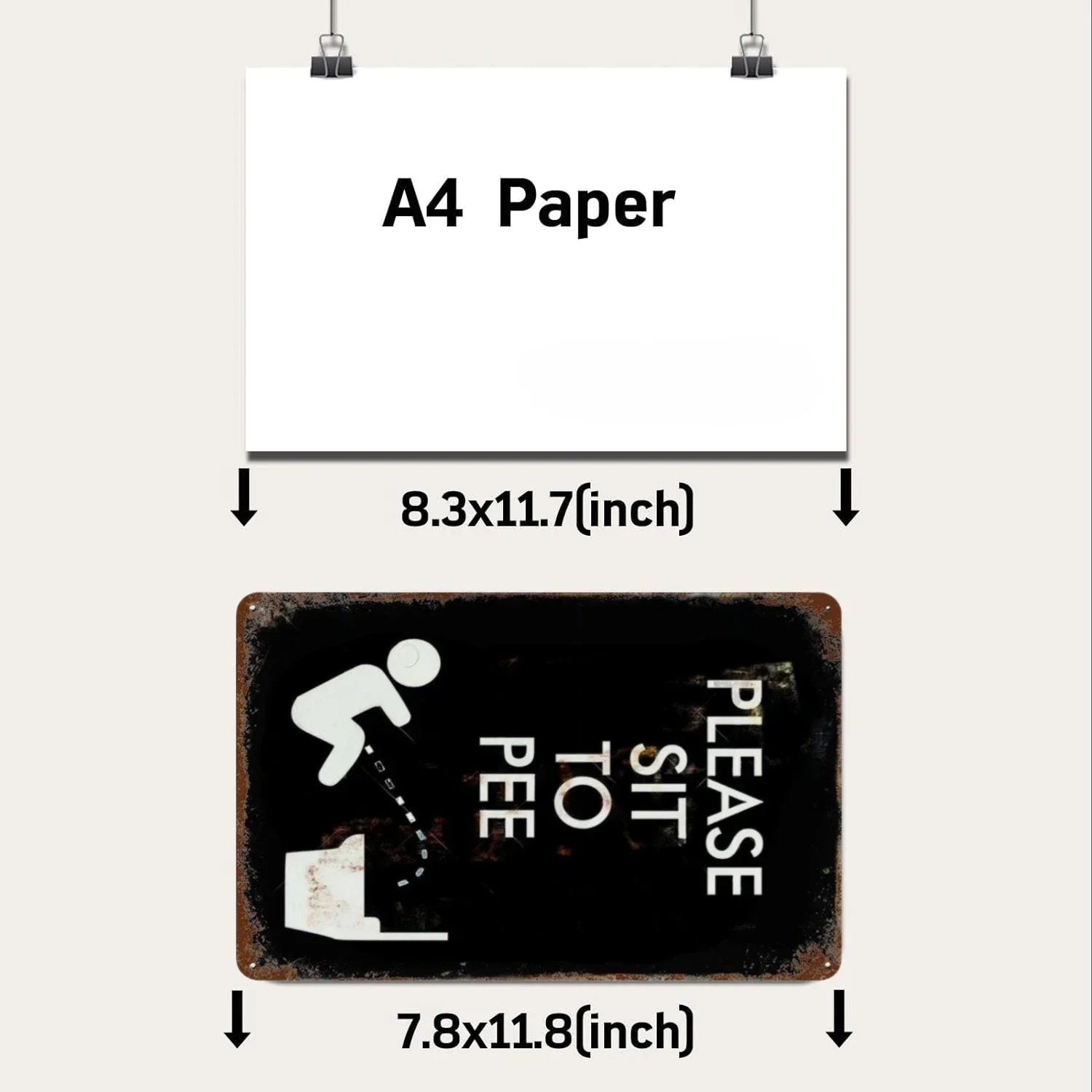 Забавный туалет металлическая картина жестяная вывеска ретро-картина винтажная