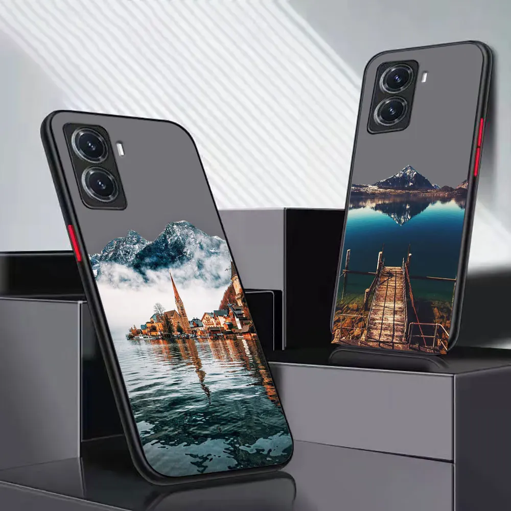 

Matte Case Funda Coque For VIVO Y93 91C 91 85 76S 76 72 5G 71 70S 67 53 52S 51 50 35 22S 2020Case Austrian style Painted Scenery