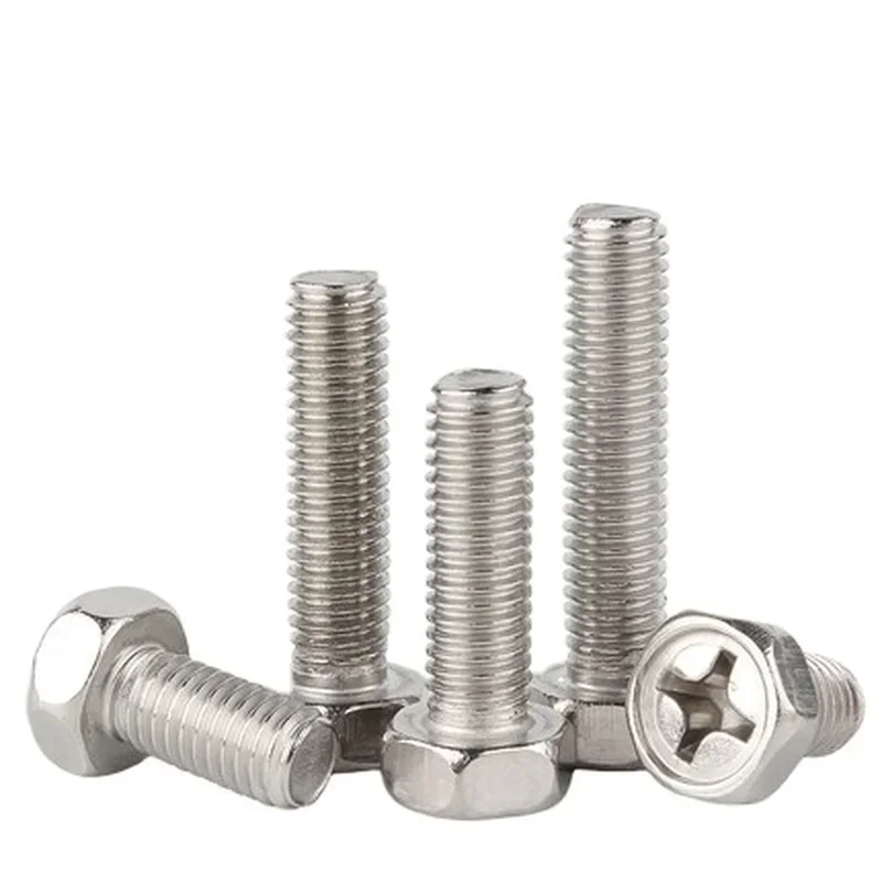50 шт. M3 m4 шестигранный болт Phillips al L = 5-18 мм 16 10 12 м GB29.2 болты с крестообразным