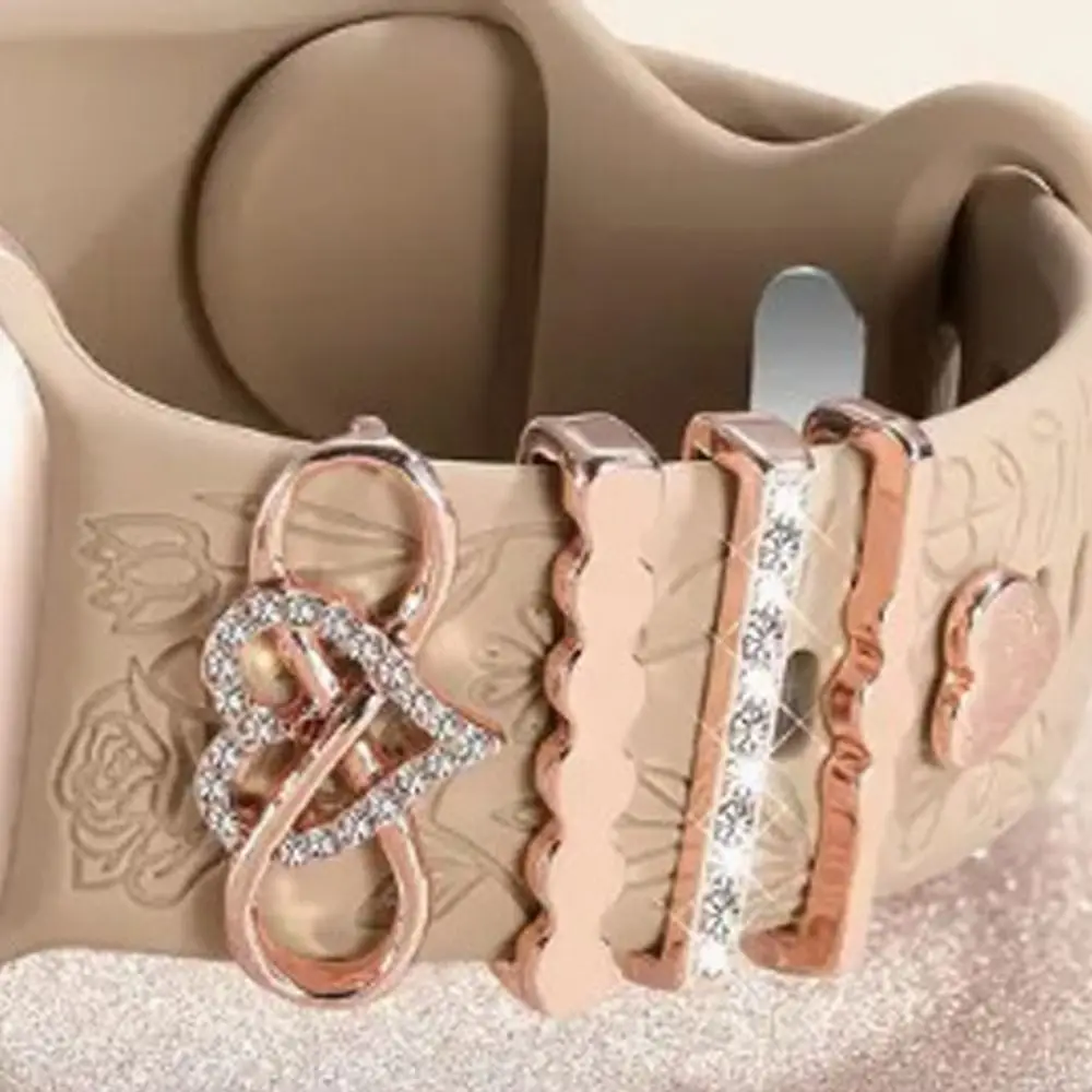 Модный металлический ремешок декоративное кольцо браслет брошь для часов