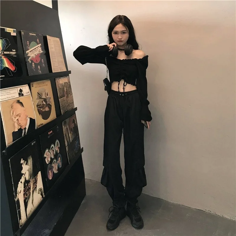 Женская футболка с длинным рукавом куртка черная удобная популярная