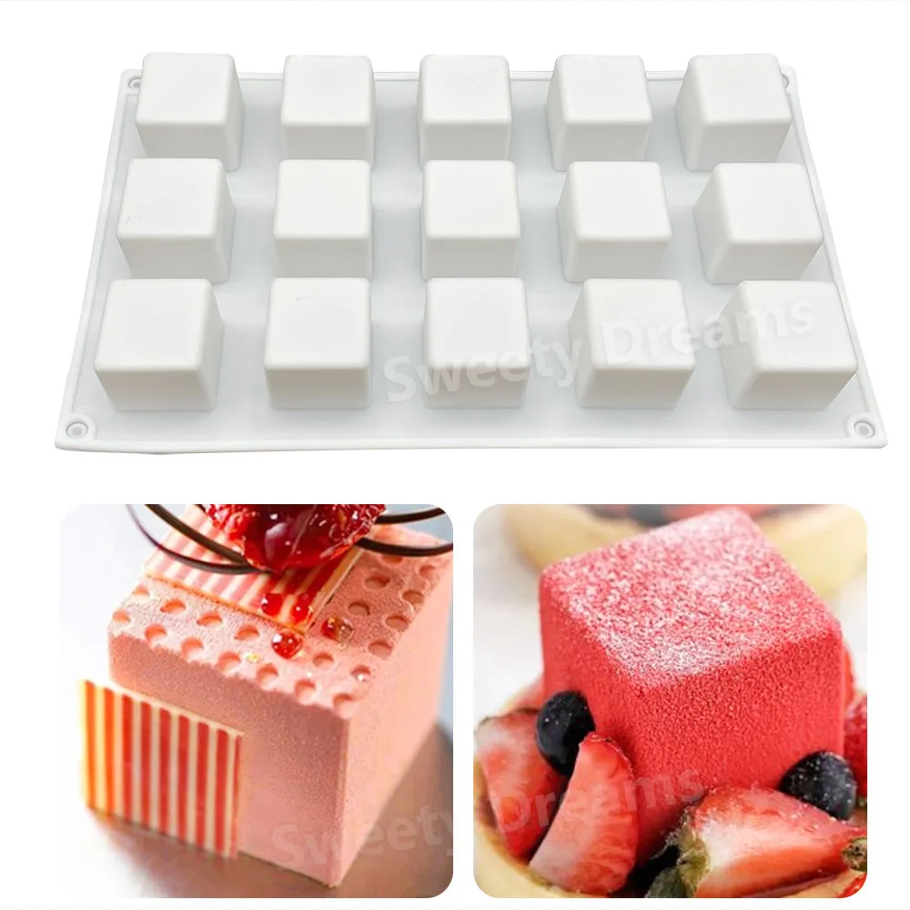 3.5x3.5cm Cube Shape Silicone Cake Mold Square Mousse Cake Ice Baking Molds Caramel Candy Truffle Jelly Brownie Dessert Mould
3.5x3.5cm Cube Shape Silicone Cake Mold Square Mousse Cake Ice Baking Molds Caramel Candy Truffle Jelly Brownie Dessert Mould
