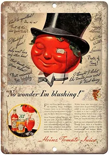 Картина с изображением томатного сока в стиле ретро