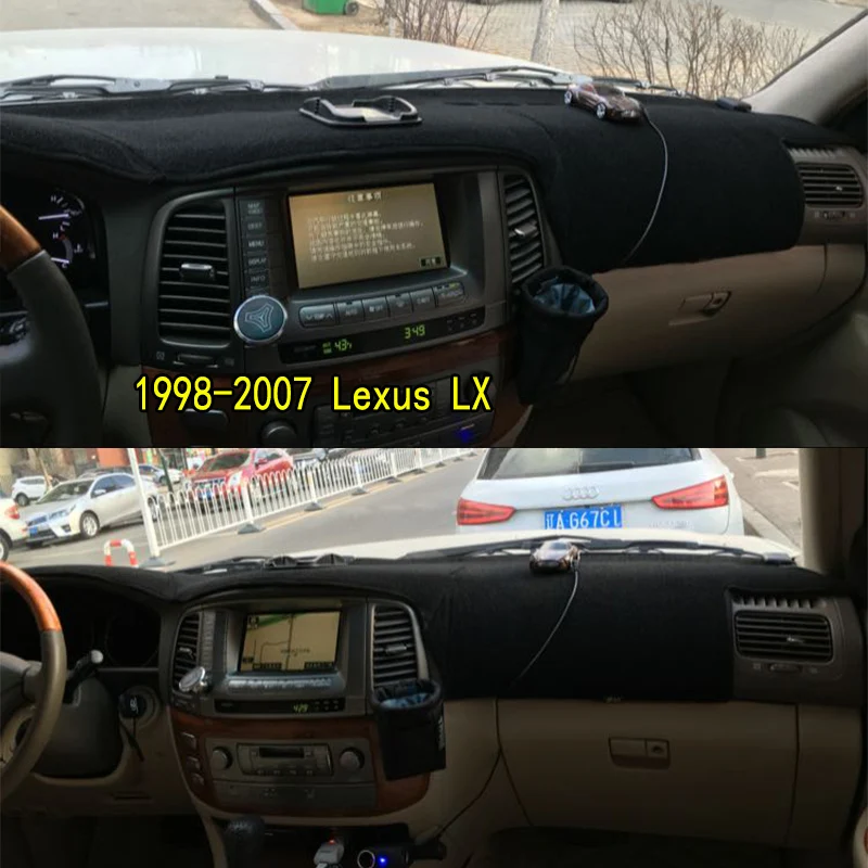 Фото Для Lexus LX470 UZJ100 (1998-2007) – Защитный коврик на приборную панель / накладка на панель приборов №1