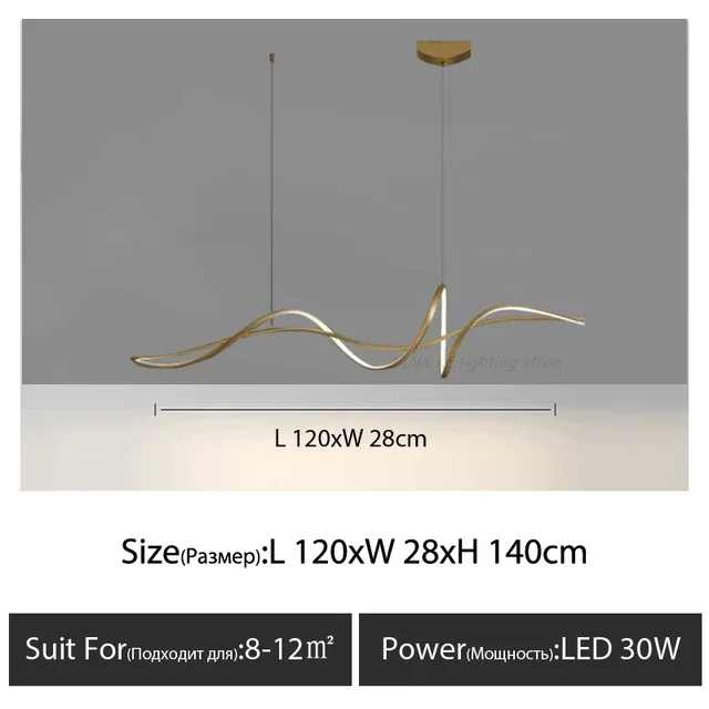 

LED люстра JIANKEXING лента черная