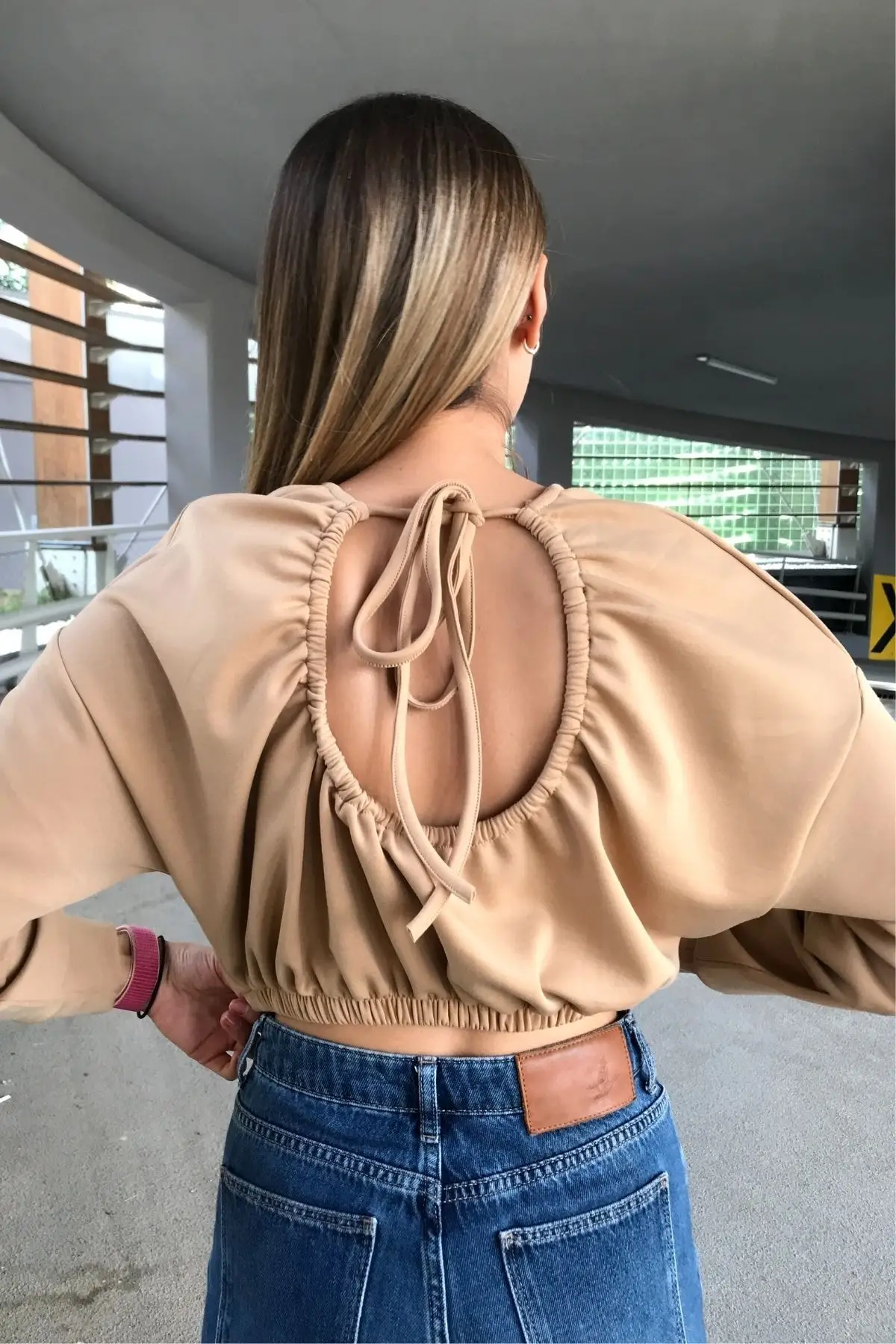

Women's Sweatshirt Back Detail Soft Crop Hoodies Fashion All Season New Designer Pullovers Fleece Hoodies