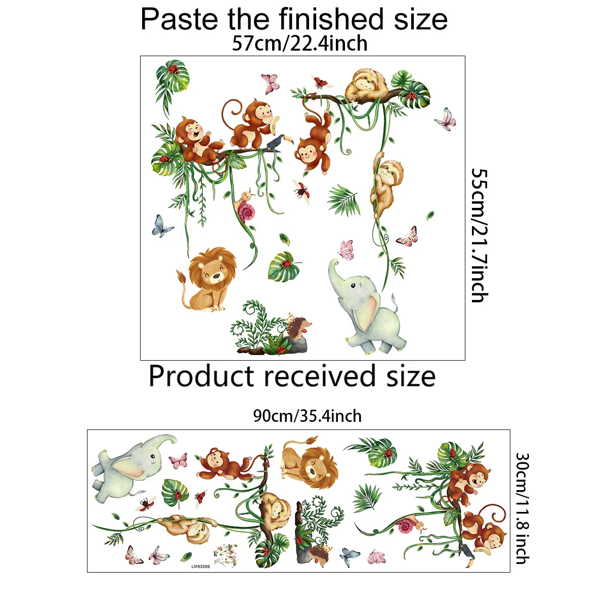 Наклейка с изображением животных и лозы для гостиной украшение детской комнаты