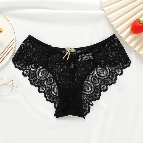Women's Sexy Lace Panties New Underwear Female Low-Rise Culottes Femme Bragas Mujer Cotton Crotch Breathable Lace Lingerie Panty