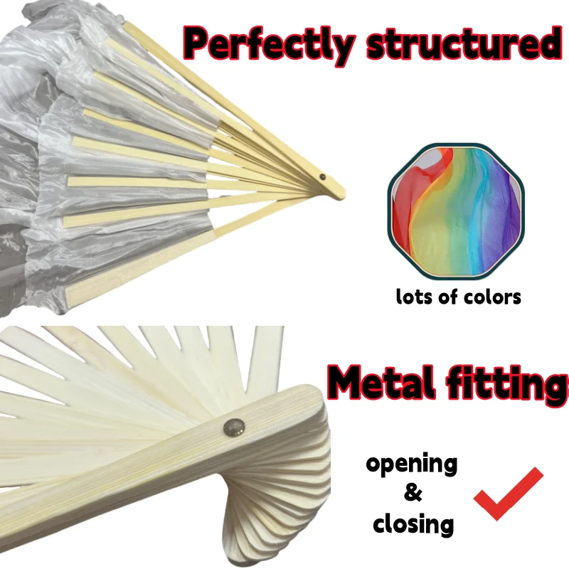 Градиент для танца живота длинный веер 180 см имитирующий шелк удлиненный