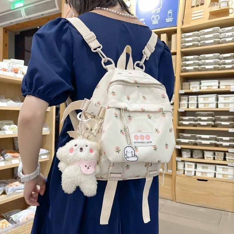 

New Small School Bag for Girls Korean Style Shoulder Crossbody Bag for Primary and Secondary School Students Backpack Mochila