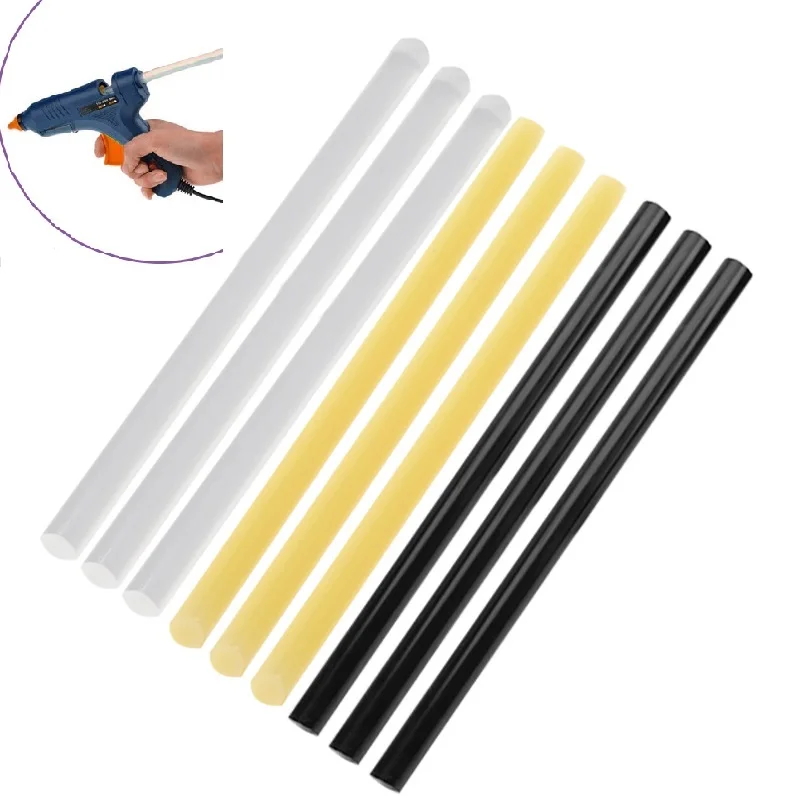

7mm / 11mm Translucent Black Yellow Hot-melt Gun Glue Sticks for Heat Pistol Gun Adhesive DIY Tools Repair Alloy Accessories
