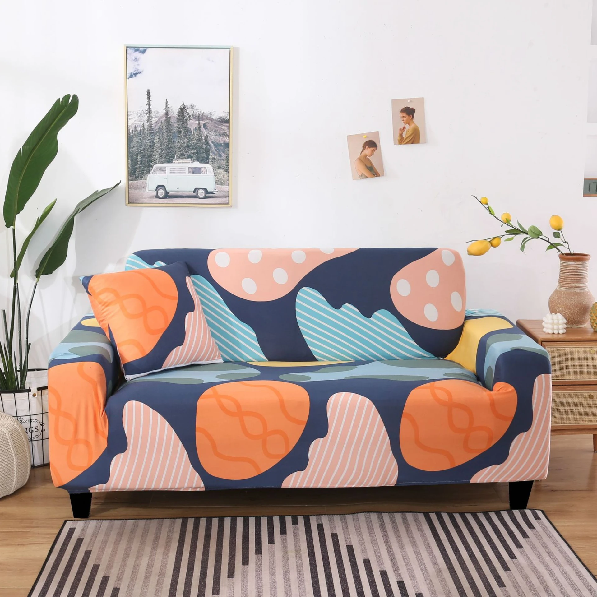 

Взрывобезопасный Американский комплект эластичных диванов с авокадо, полноразмерные ленивые Чехлы для подушек на три сиденья, чехлы для ди...