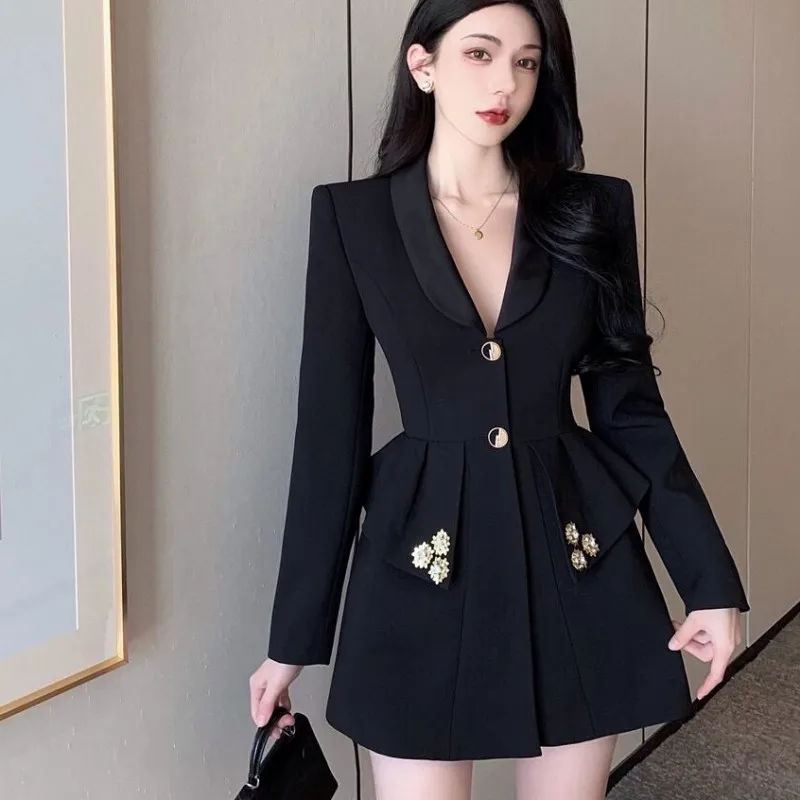 

2022 Spring Temperament Women Back lace-up Bow Long Sleeve Blazer