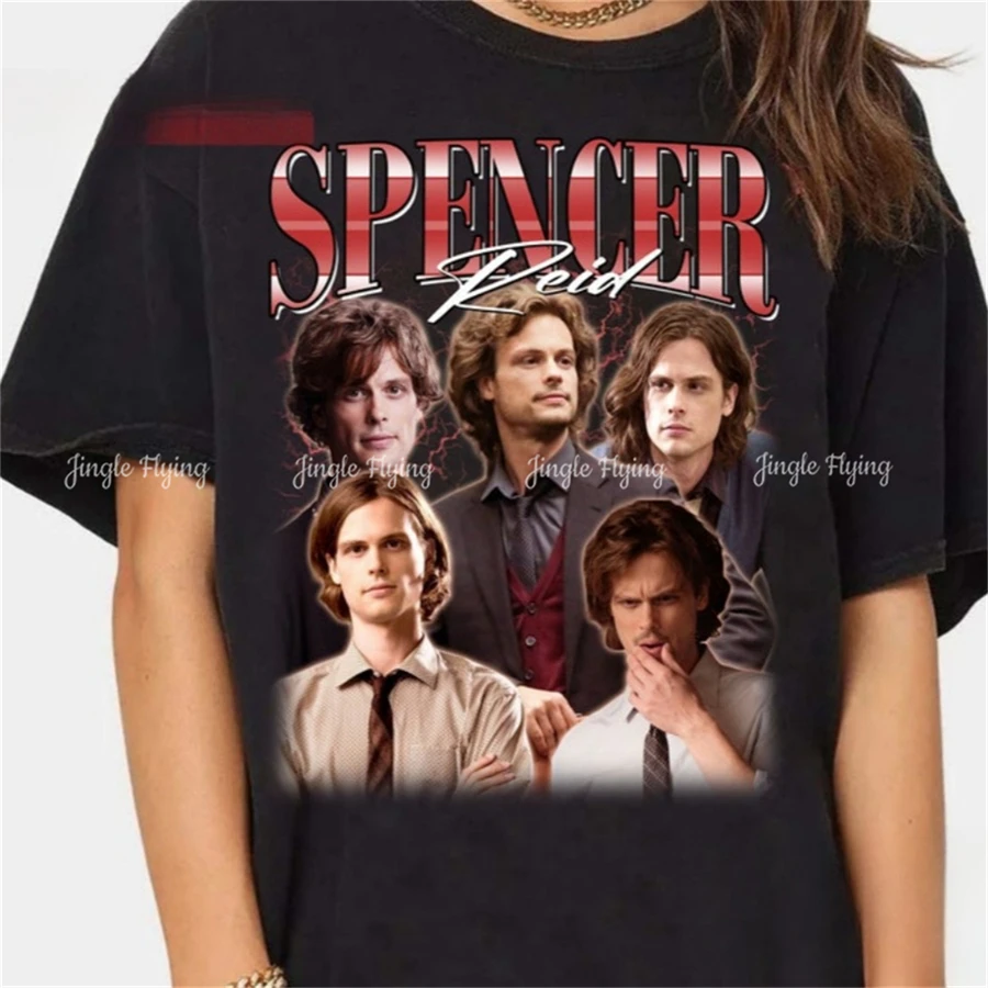 Spencer Reid Shirt Criminal Minds Tv Series Unisex Cotton Tshirt Vintage 90s Graphic Tee