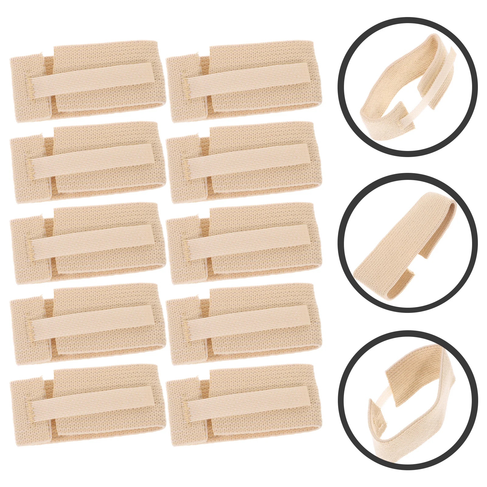 

10Pcs Hook And Urine Drainage Bag Drainage Bag Leg Strap Adjustable Fixing Strap for Patient Men Male