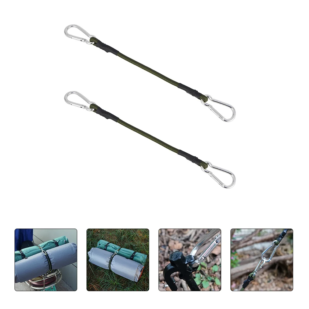 

2 Pcs Multi- Functional Binding Belt Bike Tent Bungee Cords Hooks Bungee Cord Carabiner Hooks Heavy Duty Bungee Cords