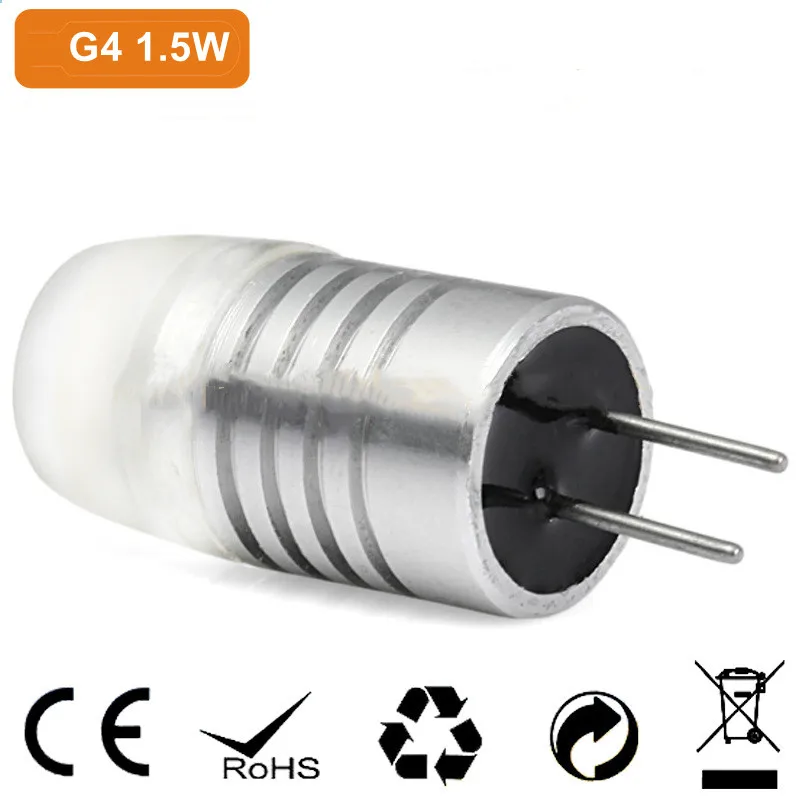 G4 1,5 Вт 3 Вт COB светодиодный ная мини-лампа, алюминиевый корпус, точечный светильник 12 В постоянного тока, высокая мощность для бытового украшения
