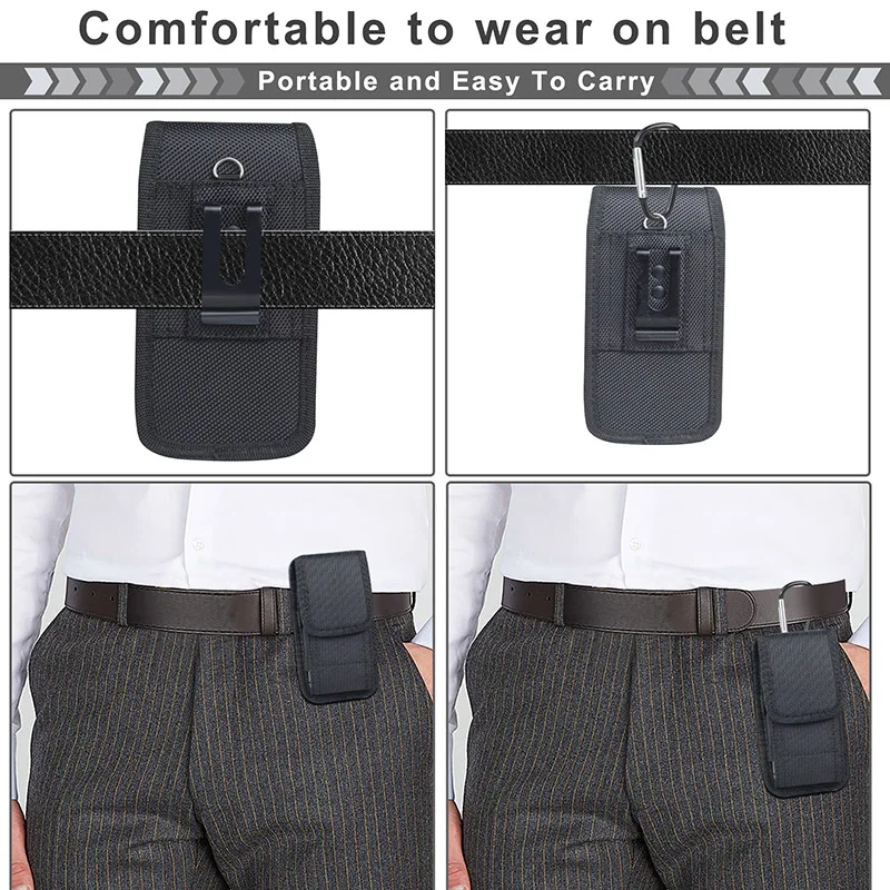 Phone Bag Pouch For Samsung Galaxy S23 S22 S21 Plus S6 S7 Edge S8 S9 Plus S10 Lite S20 Ultra Case Belt Clip Holster Cloth Cover
