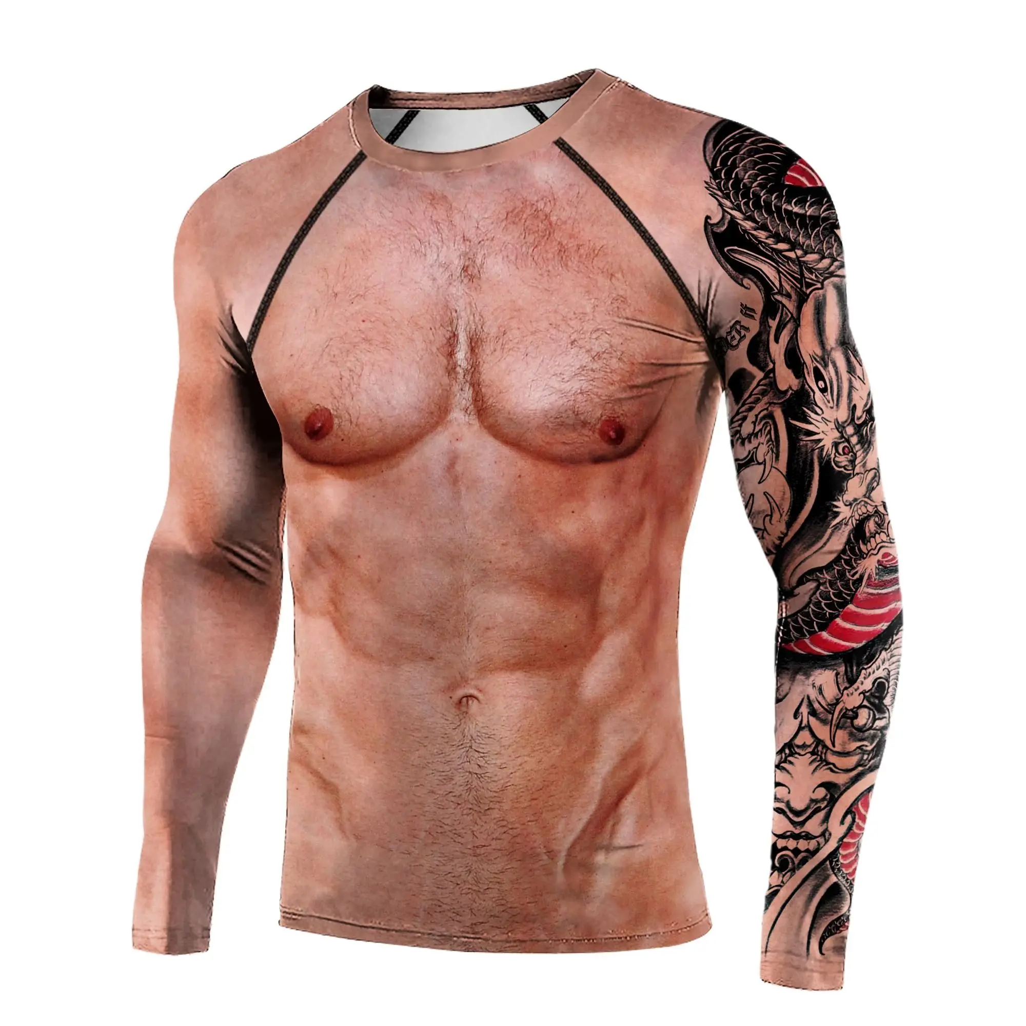 

Футболка мужская компрессионная с длинным рукавом, на весну/осень, 5xl