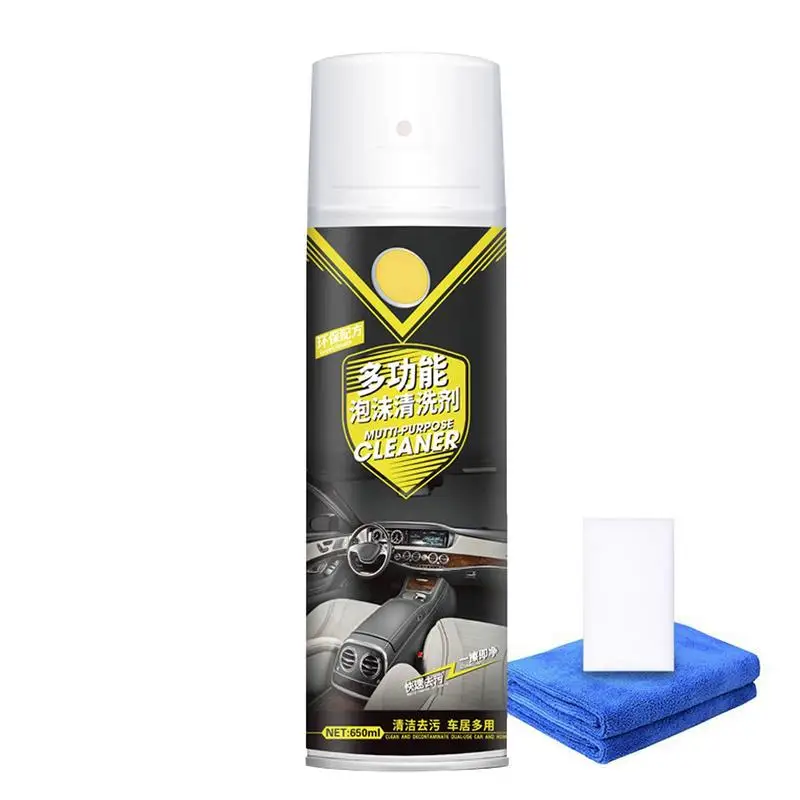 

Спрей для очистки салона автомобиля, пенопластовый очиститель, многоцелевой Восстанавливающий агент для внутренней отделки кожи, приборной панели консоли