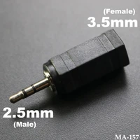 1pcs 2 5mm male to 3 5mm female 2 5 to 3 5 stereo jack audio pc phone headphone earphone converter adapter cable plug