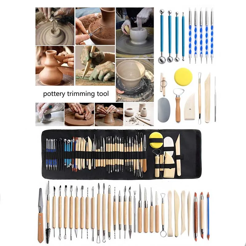 

Professional Pottery Clay Sculpting Tools Set Pottery Carving Tool Kit With Carrying Case For Modeling Smoothing Shapers Pottery