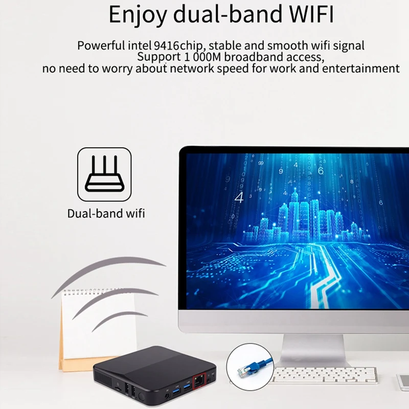 Мини-ПК P3T Smart TV BOX Geminilake J4105 Windows 10 8 ГБ ОЗУ 64 Гб SSD Bluetooth 4.2 WIFI мини-Рабочий стол |